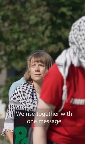 Still from the solidarity reel