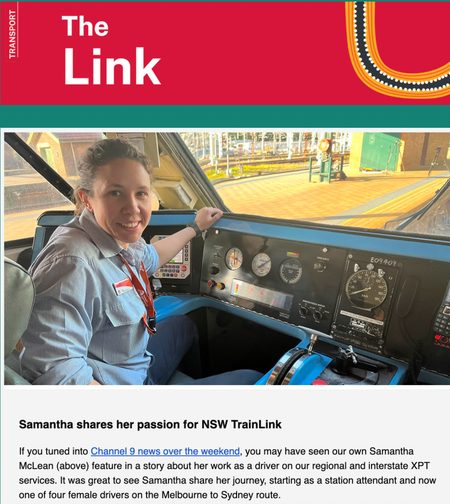 The Link, a Transport for NSW staff newsletter